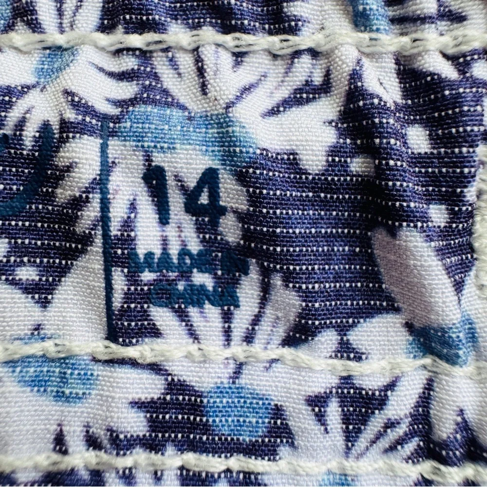 Johnnie-O blue swim shorts daisy print size 14 boys